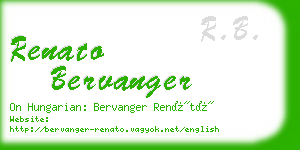 renato bervanger business card